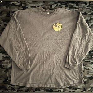 XL Disney Adult Spirit Jersey Star Wars Galaxy’s Edge Rebel Empire Gray and Gold